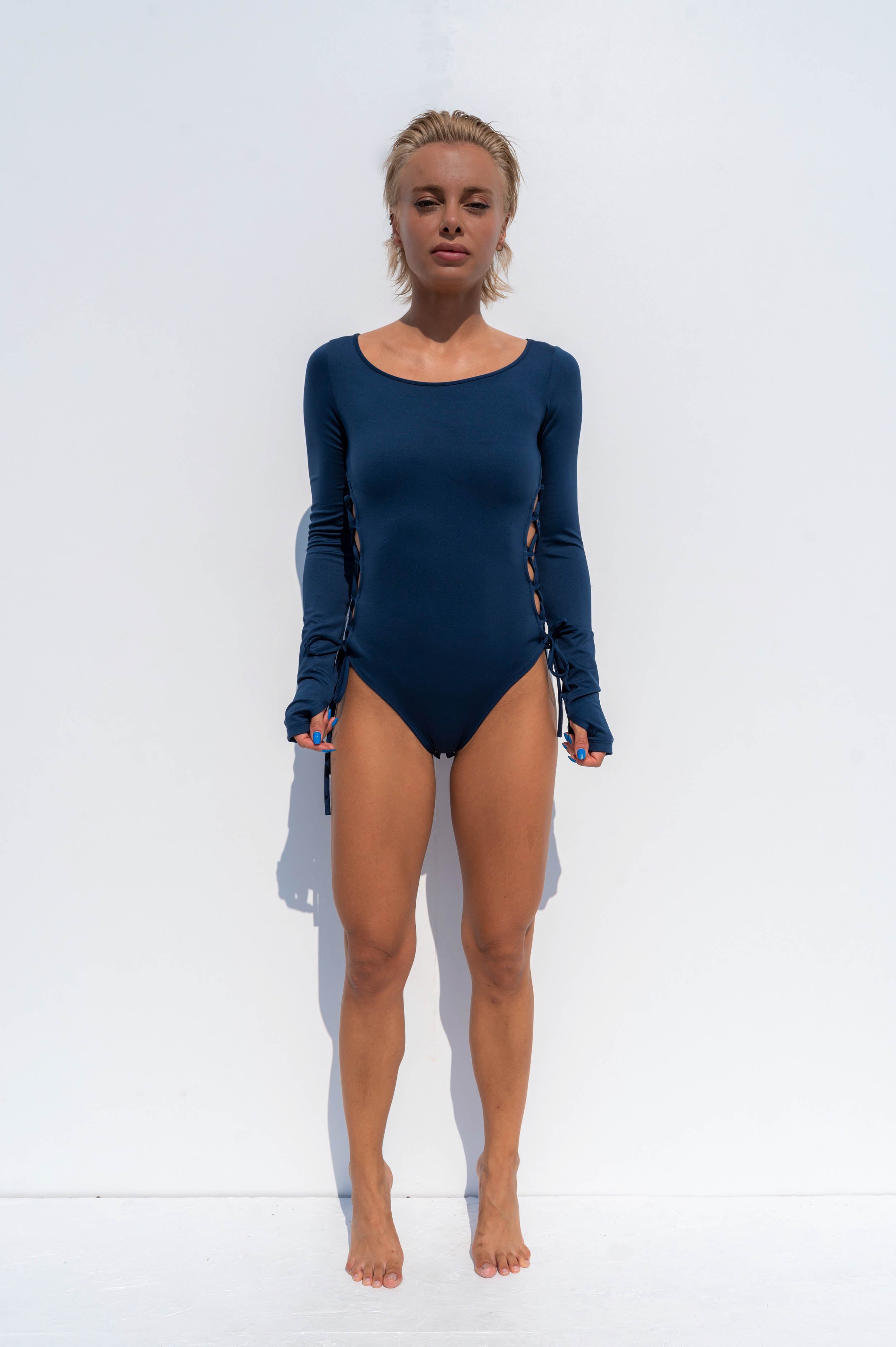 Black' Sira Long Sleeve Bodysuit
