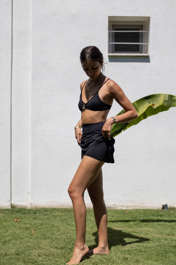 Black' Lola Ultra Mini Shorts Skirt