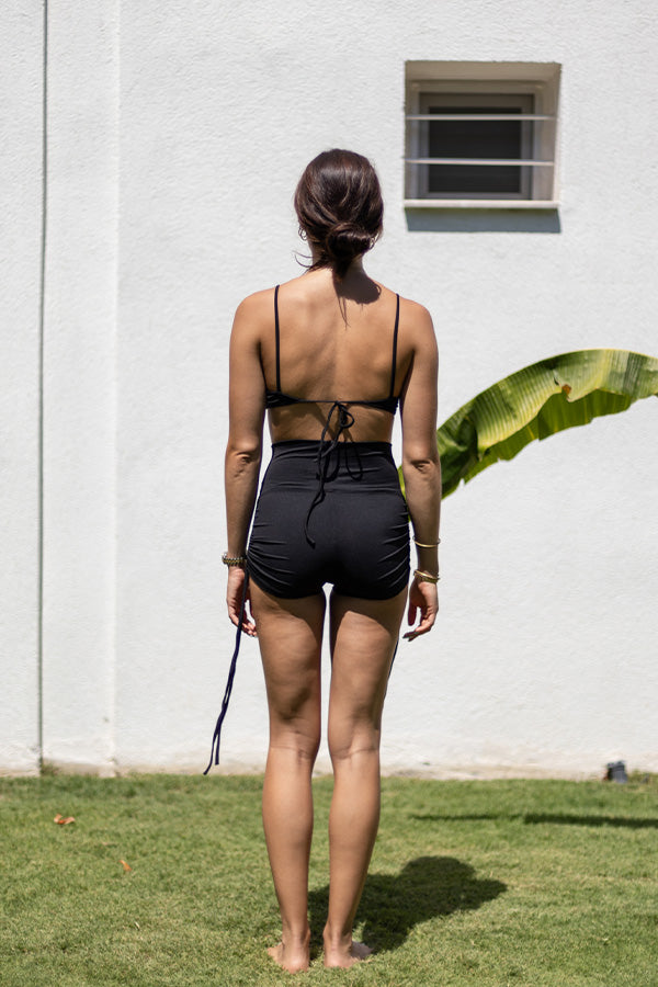 Black'Shirring Shorts