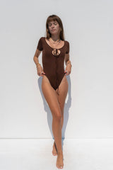 Coffee Bean' Short Sleeve Call Me Bodysuit